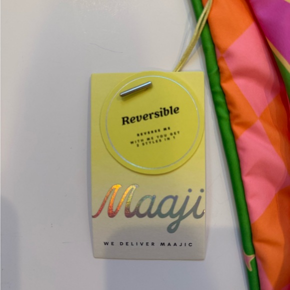 Maaji Pink and Orange Reversible Bathing Suit - Picture 3 of 9